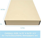 Lineco Museum Archival Storage Box, Drop Front, 14.75x18.75x3 in, Tan - Image 3