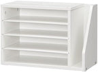 HOOBRO Mail Sorter, Literature Organizer with Adjustable Shelves, Paper Organizer for Office, Home, Wood Countertop File Holders, Mails, Magazines, White WT41WF01 by HOOBRO