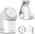 25W 3 in 1 Wireless Charging Station for Apple&Samsung, Desk Night Stand by Unknown