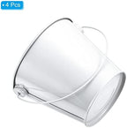 PATIKIL 4.7 Inch Colored Metal Buckets, 4 Pack Pencil Holder Buckets Round Metal Planter Pails Container with Handles for Classroom Crafts, White - Image 4