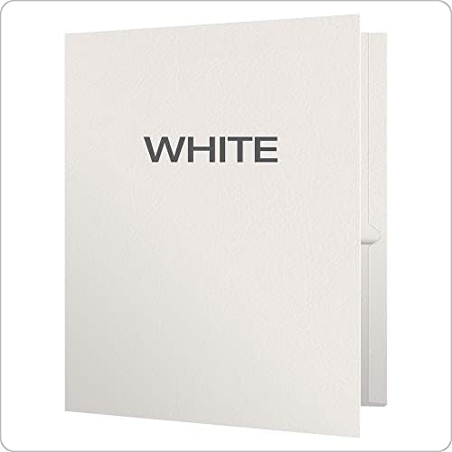 Oxford Twin-Pocket Folders, Textured Paper, Letter Size, White, Holds 100 Sheets, Box of 25 (57504EE) - Image 3