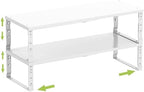 Jojocross Expandable Cabinet Shelf Organizer Storage Spice Rack Shelves for Kitchen Stackable Adjustable Pantry Cupboard Bathroom Countertop Desktop(2Packs/White/Medium) by JOJOCROSSHIGHQUALITYLIFE