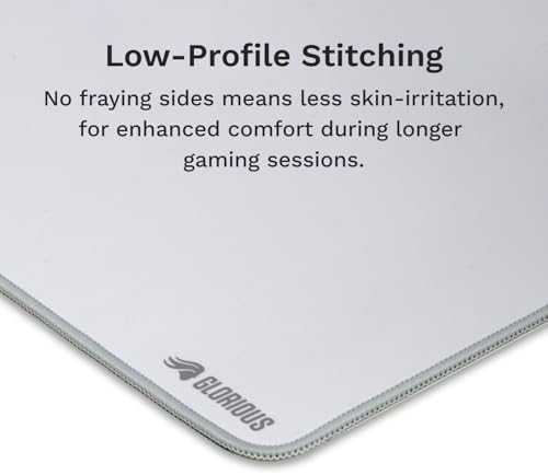 GLORIOUS Gaming Mouse Pad GMP 2 - XXL - Spill-Proof Mouse Pad, Optimised for Gaming Sensors, Balanced Surface for Speed & Control, Stitched Edges - 915mm x 460mm x 3mm - White 2XL Desk Mat - Image 5
