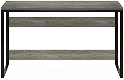 Furinno Moretti Modern Lifestyle Enhanced Study Desk, 52, French Oak Grey - Image 6