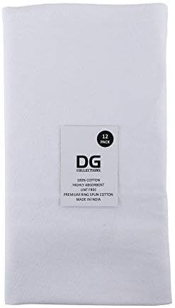 DG Collections 100% Cotton Flour Sack Towels – 50 Pack, 27x27 Inches, White, Lint-Free, Pre-Washed, Hemmed Edges – Reusable Kitchen Towels for Cleaning, Embroidery, Printing & Crafts - White - Image 7
