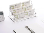 SANRUI Clear Acrylic Desk Business Card Holder, 6 Horizontal Slots - Image 4