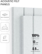 Fluxynara 48" x 36" Large Felt Bulletin Board, Cold White - Image 5