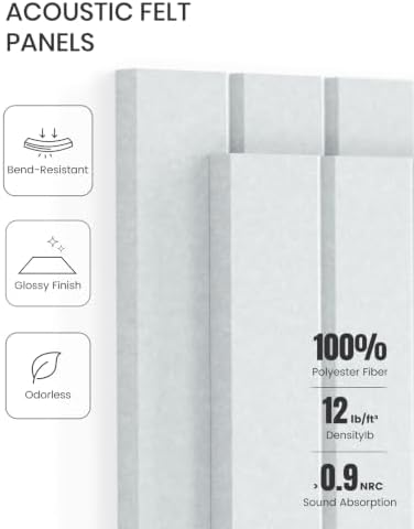 Fluxynara 48" x 36" Large Felt Bulletin Board, Cold White - Image 5