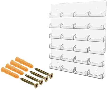 Marketing Holders Wall Business Card Holder with Hanging Hardware 24 Pocket Clear Acrylic Display Holds 3.5" x 2" Horizontal Printed Gift or Appointment Cards for Medical Facilities - Image 4