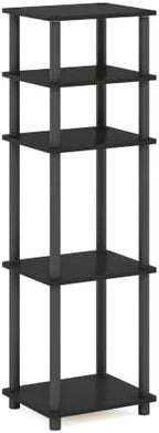 Furinno JUST Toolless 3-Tier Side Table Set of 2, Open Shelf, Americano - Image 4