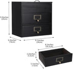 Small Wooden Drawers Wooden Box with Drawer Black - Image 3