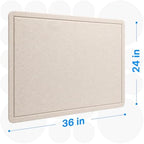 OWLKELA Felt Bulletin Board, 36 x 24 Inch, Oatmeal - Image 2