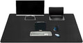 Mydours Extra Large 59" x 24" PU Leather Desk Pad,Gaming Mouse Pad, Black by Mydours