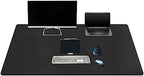 Mydours Extra Large 59" x 24" PU Leather Desk Pad,Gaming Mouse Pad, Black by Mydours