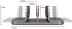 JOKItech Dual Aluminum Vertical Laptop Stand Organizer, Sturdy Notebook Computer Holder Stand Compatible with New Liquid Retina XDR Apple MacBook Air/Pro/Neo, Mac mini, Apple TV & iPad Pro - Spacegray - Image 2