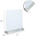 ECR4Kids MessageStor Glass Dry-Erase Board with Storage Stand and Magnets, White Board, White - Image 2