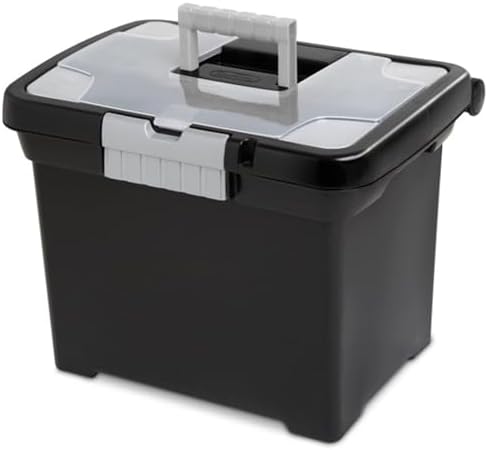 Sterilite Portable File Box with Latching Lids for Home and Office, 8-Pack - Image 4