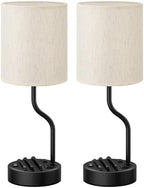 Fenmzee 18" Bedside Lamps for Bedroom Set of 2 - Table Lamp for Nightstand - Image 7