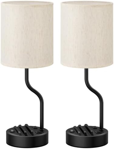 Fenmzee 18" Bedside Lamps for Bedroom Set of 2 - Table Lamp for Nightstand - Image 7