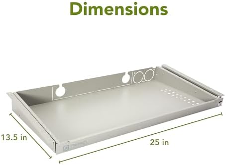 PERFECT POSTURE Docking Station Under Desk Storage Drawer (Gray) - Image 2