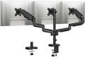MOUNTUP Triple Monitor Stand Mount - 3 Monitors Desk Mount for Computer Screens Up to 27 inch, Triple Monitor Arm, Heavy Duty Monitors Stand, Each Arm Holds 4.4-19.8 lbs, Black by MOUNTUP