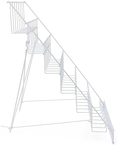 Displays2go 6-Tier Wire Magazine Rack, White - Image 3