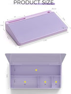 TOWON Compact Glass Desktop Whiteboard with Storage 12x7 in, Lavender - Image 6