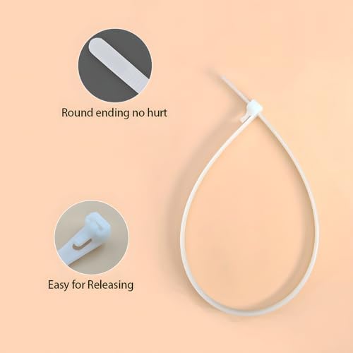 250 Pack 12 Inch Heavy Duty Reusable Zip Ties White ?UV Resistant, 55 LBS Tensile Strength, Weatherproof Cable Ties for Outdoor, Industrial, and Harsh Environments - Image 5