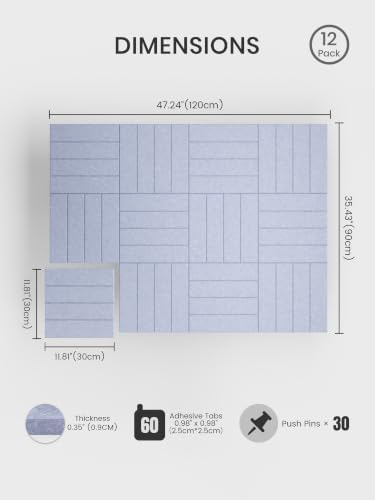 Bumusty 48" x 36" Large Cork Board Alternative, Lavender - Image 2