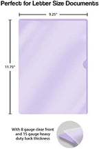 Lavender Vinyl Folders, Heavy Duty Plastic Folders with Clear Front Pocket, Doctor Stuff, Letter Size L-Type Document Holder for Home, Office and Medical, Pack of 50 - Image 3