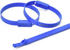 1000pcs Plastic Tamper Seals Numbered Security Shipping Tags, Slender Shape Container Ties Fixed Disposable Lock for Trailer Truck Cable (Blue) - Image 4