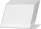 Marketing Holders 6 Pack Acrylic Sign Holder for 14" x 11" Printed Material Landscape Clear Slant Back Plexiglass Countertop Side Load Graphic Image Display Retail Stores Offices and Restaurants by MarketingHolders