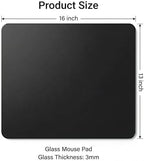 Tempered Glass Gaming Mousepad, 13x16 inch Black Tempered Glass Mousepad, Professional Esport MousePads, Durable Mouse Mat, Smooth Surface - Image 2
