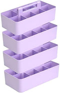 -Large Portable Caddy, DIY Dividers, 8 Compartments, Portable Basket with Handle Storage Organizer Modern Made in USA (4 PACK, Lavender) by EnjoyOrganizer