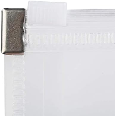 JAM PAPER Plastic 3 Hole Punch Binder Envelopes with Zip Closure - #10 Wallet Booklet - 6 x 9 1/2 - Clear - 12/Pack - Image 3
