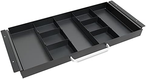 GOME Large Size Under Desk Slide out Pencil Drawer with Adjustable Space Divider Design for Storing Pencil and Office Accessories, Underdesk Pull out Tray Organizer Mounted for Sit Stand Workstation by GOME