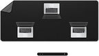 Chihein 63" x 28" 4XL PU Leather Desk Mat (Black/Gray), Huge Mouse Pad, Dual Sided Desk Pad Protector, Waterproof Writing Blotter for Gaming/Office/Home by Chihein