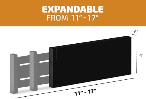 6-Pack Drawer Dividers 4 Inch High, 11”-17" Adjustable Bamboo Organizers Large Expandable Drawer Separators for Cloths, Dresser, Bedroom, Bathroom, Baby Drawer, Office & Kitchen Utensils (Black) - Image 2
