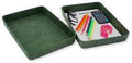 Welaxy 2pc Office desk drawer organizer tray letter-size file Forest Green by Welaxy