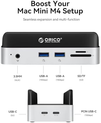 ORICO 1TB Laptop Docking Station for Mac mini M6, M5 Pro, M4/M4 Pro - Image 4