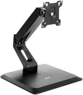 VIVO Premium Single 17 to 32 inch VESA Monitor and Touch Screen Desk Stand with Rotating Base, Freestanding Pneumatic Height Adjustable Arm, 12 inch Maximum Screen Height, Black, STAND-V001R by VIVO
