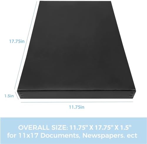 Lineco Museum Archival Storage Box, Drop Front, 11.75x17.75x1.5 in, Black (Pack of 2) - Image 3
