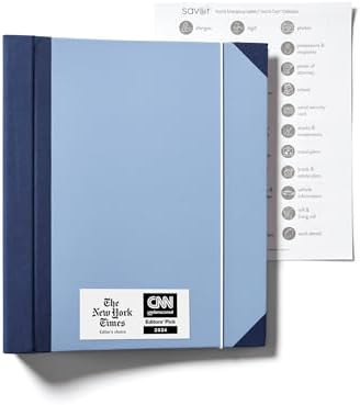 The Folio® Important Document Organizer by Savor | Binder with Guided Labels, Acid-Free File Folder Organizer with 10 Pockets, Document Holder for Home Records, Legal and Medical Papers (Blue) - Image 2