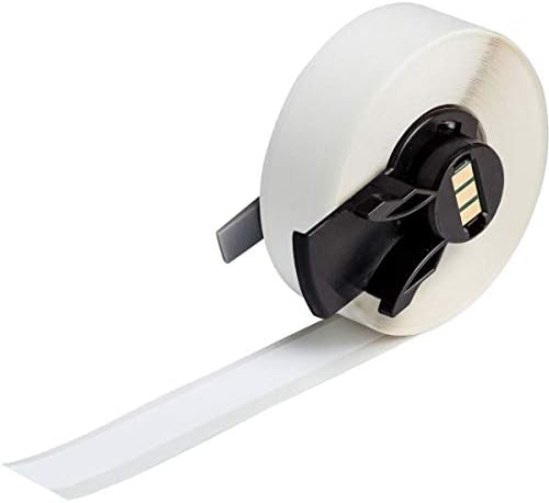 Brady PTL-8-489 TLS 2200 and TLS PC Link 0.5" Width x 50' Height, B-489 Ultra Aggressive Polyester, Matte Finish White BradyBondz Label by BradyCorp