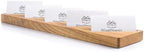Oak Wood Multiple Business Card Holder - 5 Slot Modern Card Stand for Office Desk, Perfect Professional Card Organizer for Men and Women, Stylish and Functional Design (Light Brown) - Image 6