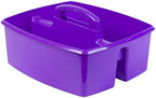 Storex 2-Compartment Large Caddy – Multipurpose Classroom Organizer with Handle, Purple, 6-Pack (00955U06C) - Image 3