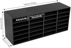 24 Slot Mail Sorter Organizer, Wood Literature Organizer Student Mailbox for Classroom, Desktop File Paper Storage Rack for Office Home School - 39.4"L×11.8”W×16.5“H (Black, 24-Compartment-A) - Image 2