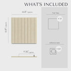 VIVELDA Felt Bulletin Board Tiles 48"x36" - 12-Pack Cork Board Alternative, OEKO-TEX Certified, NRC 0.95 Acoustic Felt Wall Panels, Damage-Free Adhesive, Slatted Design Home Office & Classroom (Opera) - Image 5
