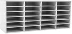 Literature Organizers 24 Compartment Office Mailbox with Adjustable Shelves 6-Tier Wood Literature Sorter Desktop File Holder for Office Home Classroom Mailrooms - Image 5
