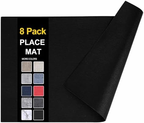 homing Faux Leather Heat Resistant Placemats 8 Packs by homing